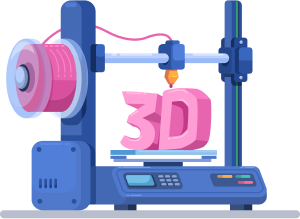 3D Printer Illustration